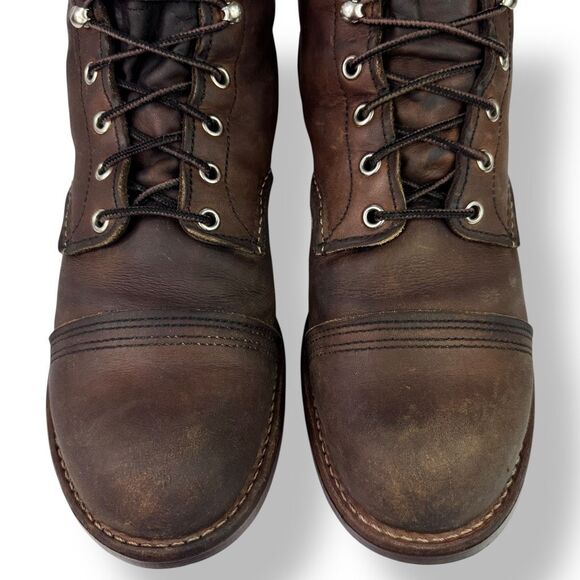 Red Wing Heritage 8111 Iron Ranger 6” Boots Brown Harness Leather Men’s 10.5 D - Picture 8 of 12